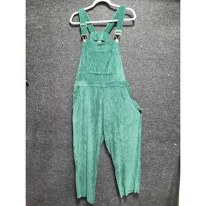 No Boundaries Green Wide Wale Corduroy Overalls Juniors Womens XXL (19) Bib